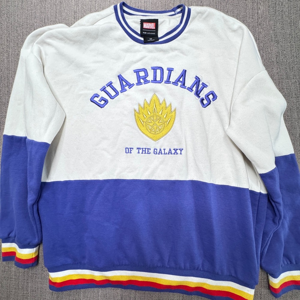 Marvel Our Universe Guardians of the Galaxy Colorblock Embroidered Sweatshirt MD